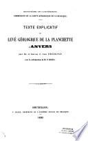 Texte explicatif du Levé géologique de la Planchette de Lubbeek