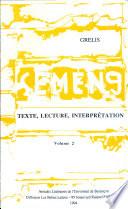 Texte, lecture, interprétation