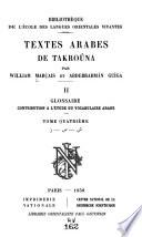Textes arabes de Takroûna