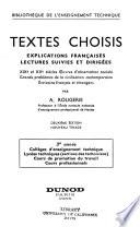 Textes choisis
