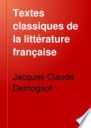 Textes classiques de la littérature française