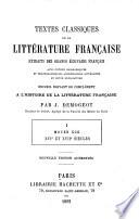 Textes classiques de la littérature française