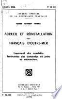 Textes d'intérêt général publiés au Journal officiel, tirages à part..