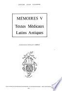 Textes médicaux latins antiques