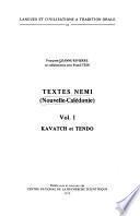 Textes nemi (Nouvelle-Calédonie): Kavatch et Tendo