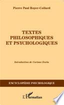 Textes philosophiques et psychologiques