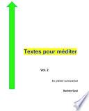 Textes pour méditer Vol. 2