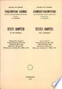 Texts Adopted at Teh First Part of the Twenty-seventh Ordinary Session of the Parliamentary Assembly April 1975