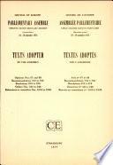 Texts Adopted At The Second Part Of The Twenty-Sixth Ordinary Session Of The Parliamentary Assembly