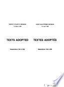 Texts Adopted