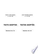Texts Adopted