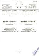 Texts Adopted: Parliamentary Assembly, 37th Ordinary Session (Council of Europe).