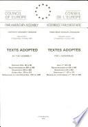 Texts Adopted - Standing Conference of Local and Regional Authorities of Europe