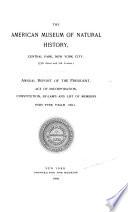 The ... Annual Report of the American Museum of Natural History
