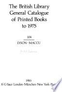 The British Library General Catalogue of Printed Books to 1975