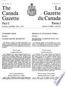 The Canada Gazette