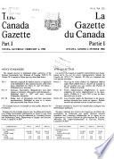 The Canada Gazette