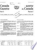 The Canada Gazette
