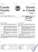 The Canada Gazette