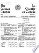 The Canada Gazette