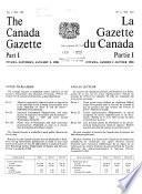 The Canada Gazette
