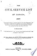 The Civil Service List of Canada ...