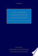 The Common European Sales Law in Context