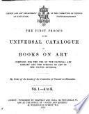 The First Proofs of the Universal Catalogue of Books on Art