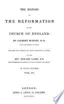 The History of the Reformation of the Church of England ... Revised and Corrected, with Additional Notes, by the Rev. Edward Nares