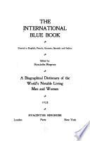 The International Blue Book (Who's who in the World).