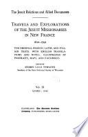 The Jesuit Relations and Allied Documents