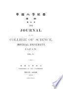 The Journal of the College of Science, Imperial University of Tokyo, Japan