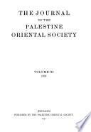 The Journal of the Palestine Oriental Society