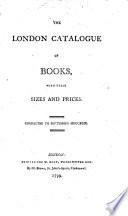 The London Catalogue of Books