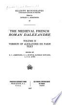 The Medieval French Roman D'Alexandre ...