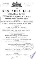 The new army list, by H.G. Hart [afterw.] Hart's army list. [Quarterly]