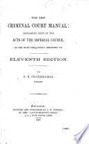 The New Criminal Court Manual