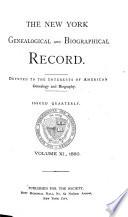 The New York Genealogical and Biographical Record