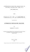 The Parallax of [eta] Cassiopeiæ Deduced from the Rutherfurd Photographic Measures ...