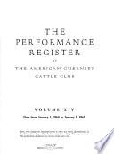 The Performance Register of the American Guernsey Cattle Club