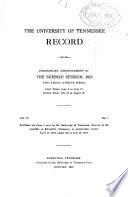 The University of Tennessee Record