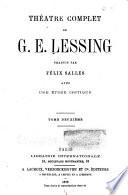 Théatre complet de G. E. Lessing