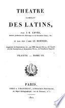 Théatre Complet Des Latins