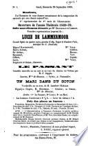 Théatre de Gand, programmes 1869-1870