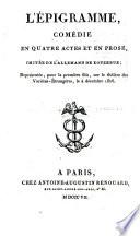 Théâtre des variétés étrangères ou choix des meilleures pièces des théâtres allemand, italien et anglois représentées avec succès à Paris sur le Théâtre des Variétés étrangères, dans le courant de l'année 1807