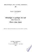 Thématique et poétique du mal dans l'œuvre de Pierre Jean Jouve