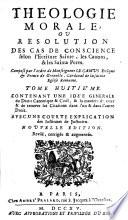 Theologie morale, ou resolution des Cas de Conscience