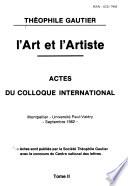 Théophile Gautier, l'art et l'artiste