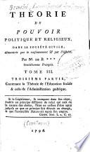 Théorie du pouvoir politique et religieux dans la société civile
