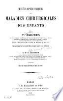 Thérapeutique des maladies chirurgicales des enfants